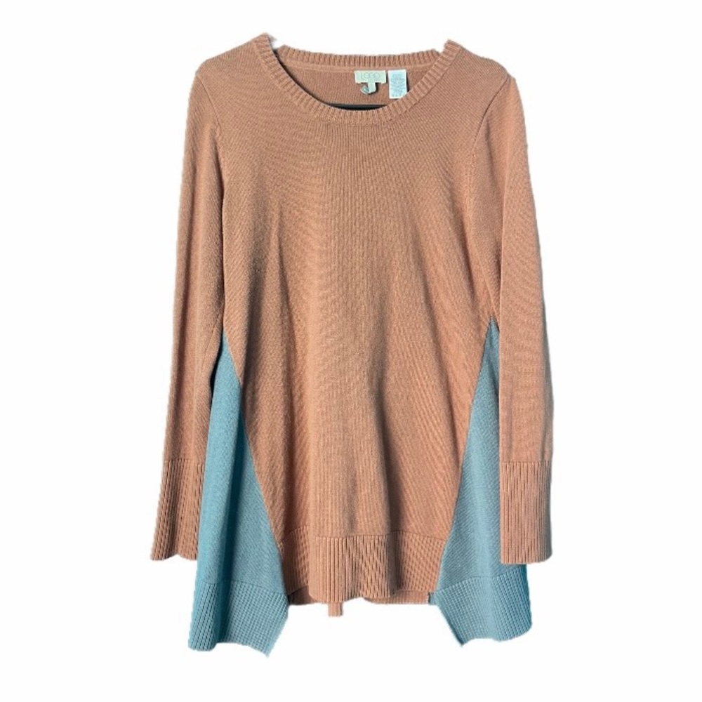 Lori Goldstein Knit Two Tone Sweater